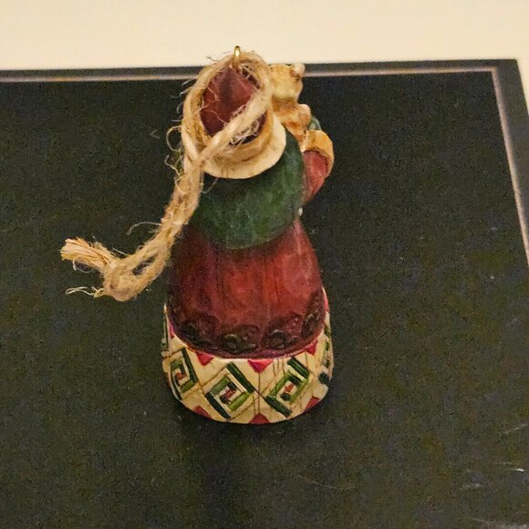 Vtg. 2002 Jim Shore 3.5" Santa Ornament. Santa holding orange tabby cat. - Picture 3 of 7